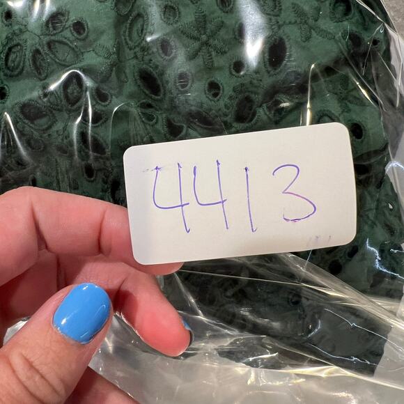 VERONICA BEARD Women's Cali Off-The-Shoulder Eyelet Dress Size 2 In Forest - Picture 11 of 11